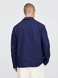 Relaxed Linen-Cotton Blazer