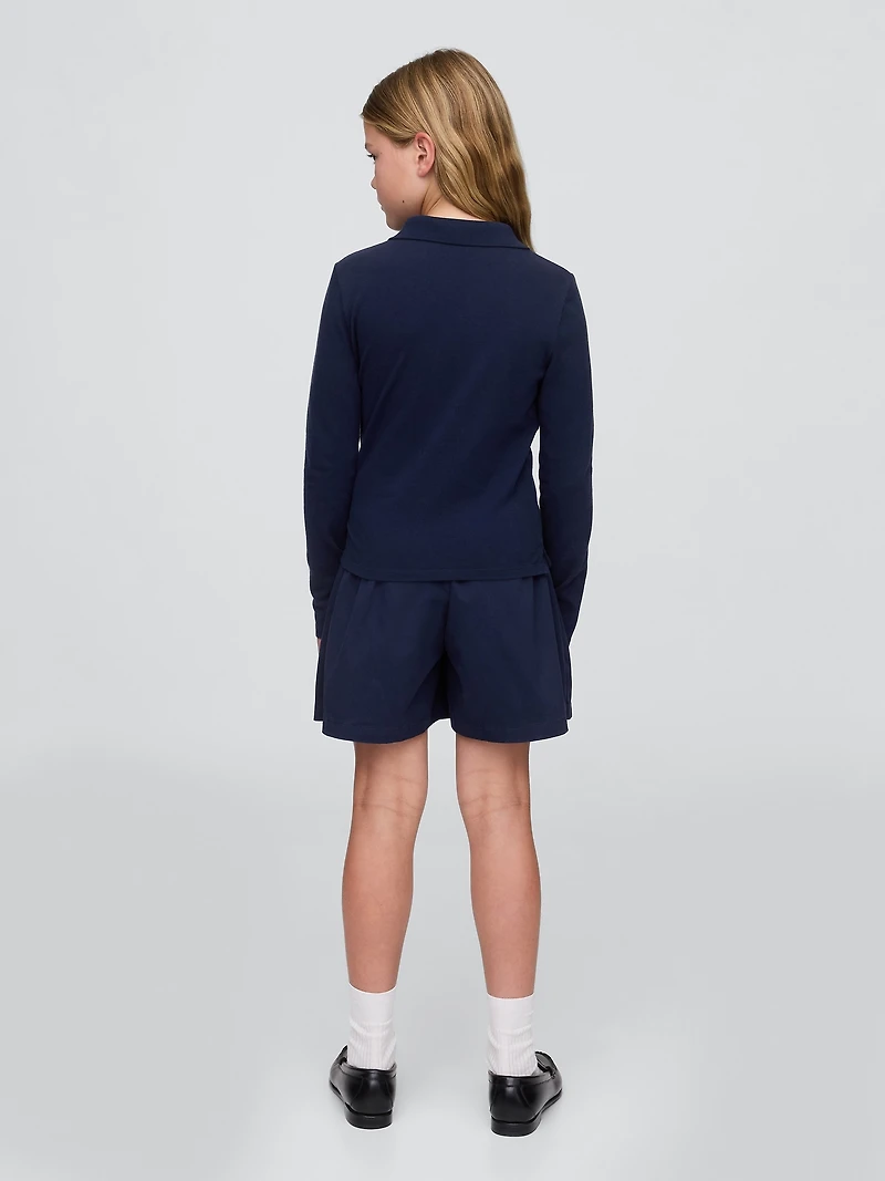 Kids Uniform Pleated Khaki Easy Skort