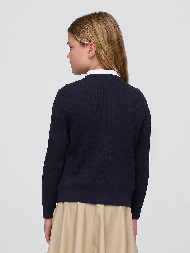 Kids Uniform Cardigan Sweater