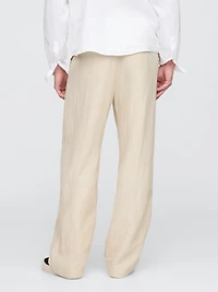 Linen-Cotton '90s Loose Pleated Khakis