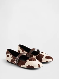 Cow Print Ballet Flats
