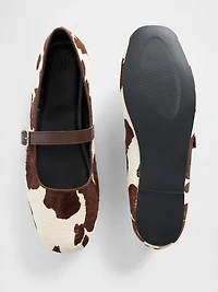 Cow Print Ballet Flats