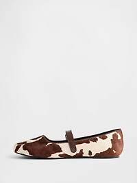 Cow Print Ballet Flats