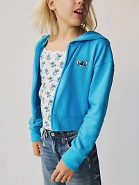 Lilo & Stitch Kids French Terry Crop Zip Hoodie