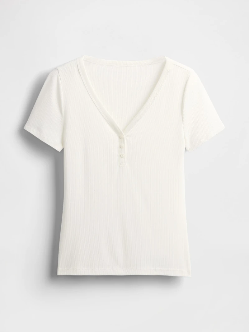 Mini Rib Henley PJ Top