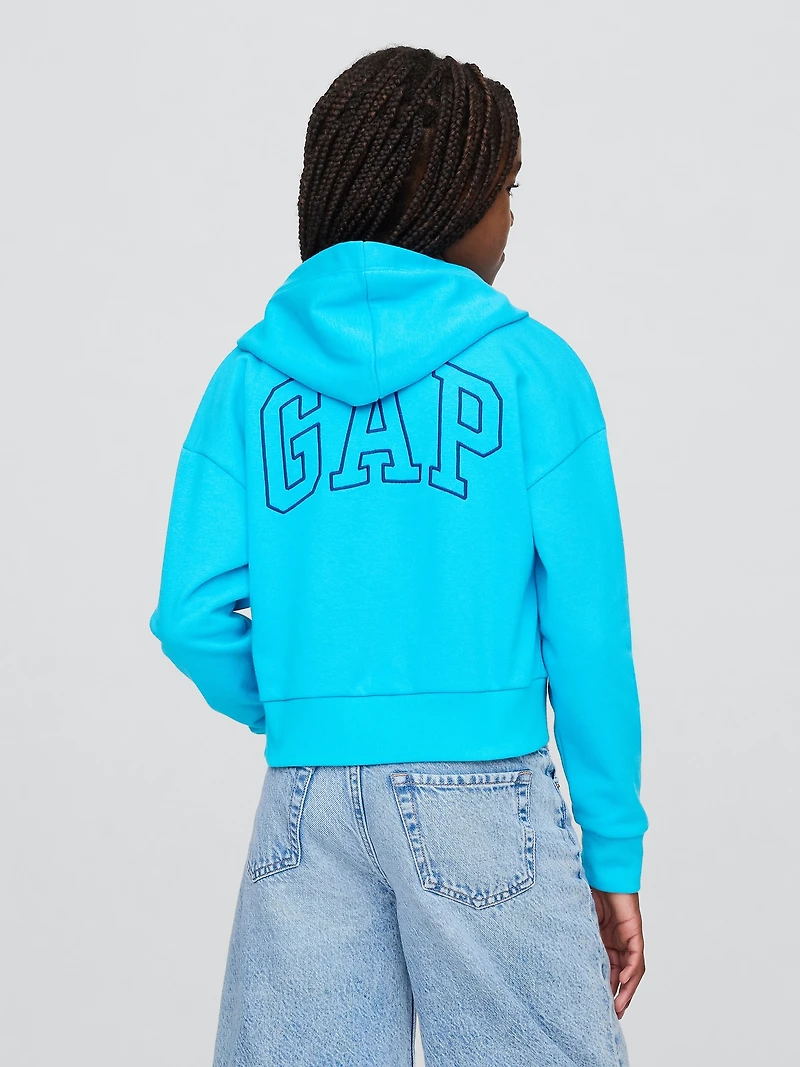 Lilo & Stitch Kids French Terry Crop Zip Hoodie