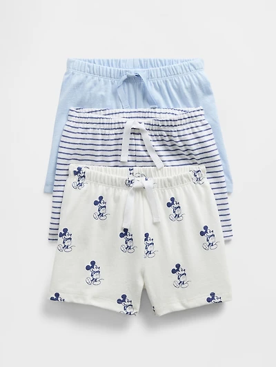 Gap × Disney Baby Organic Cotton Pull-On Shorts (3-Pack)