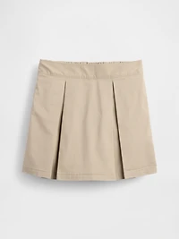 Kids Uniform Pleated Khaki Easy Skort