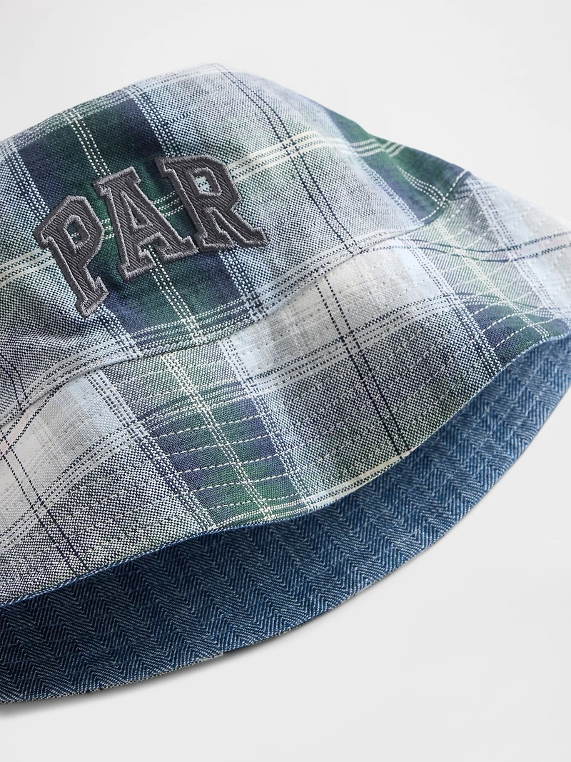 Gap × Malbon Linen-Cotton Reversible Logo Bucket Hat