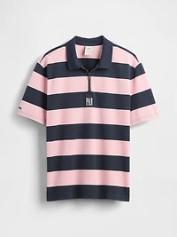 Gap × Malbon Logo Striped Polo Shirt