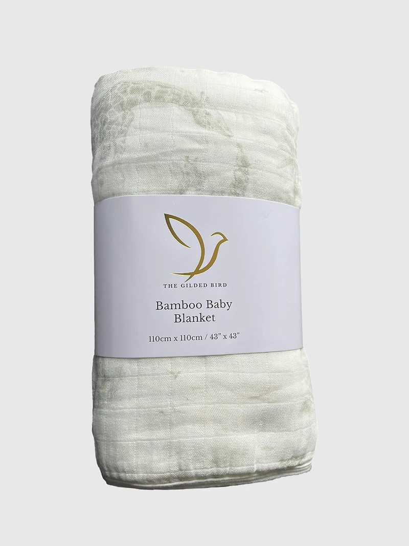 The Gilded Bird Linen Leaves Bamboo Baby Blanket
