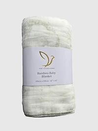 The Gilded Bird Linen Leaves Bamboo Baby Blanket