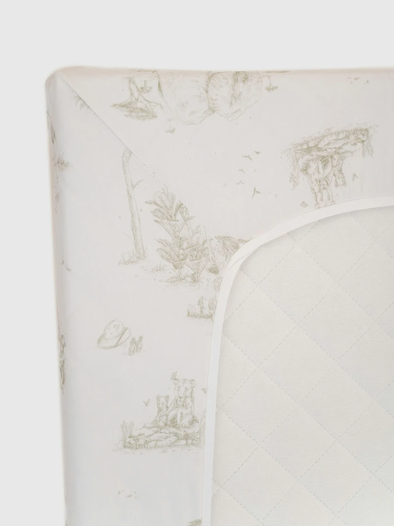The Gilded Bird Safari Toile Fitted Crib Sheet