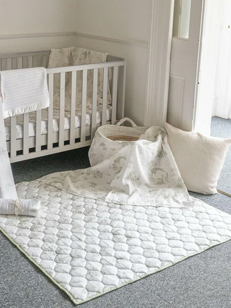 The Gilded Bird Safari Toile Quilted Playmat