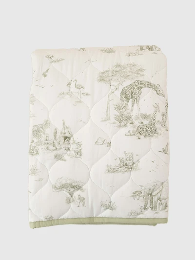 The Gilded Bird Safari Toile Quilted Playmat