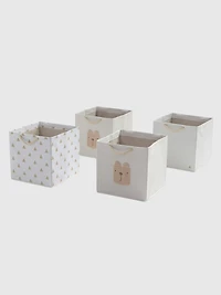 babyGap 4 Pack Brannan Bear Fabric Storage Bins with Handles