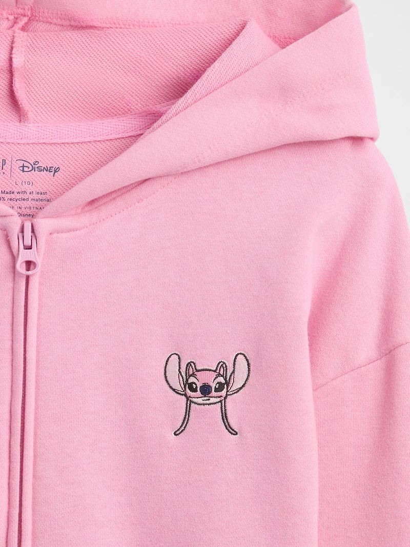 Lilo & Stitch Kids French Terry Crop Zip Hoodie