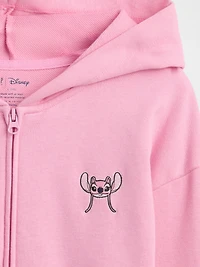 Lilo & Stitch Kids French Terry Crop Zip Hoodie