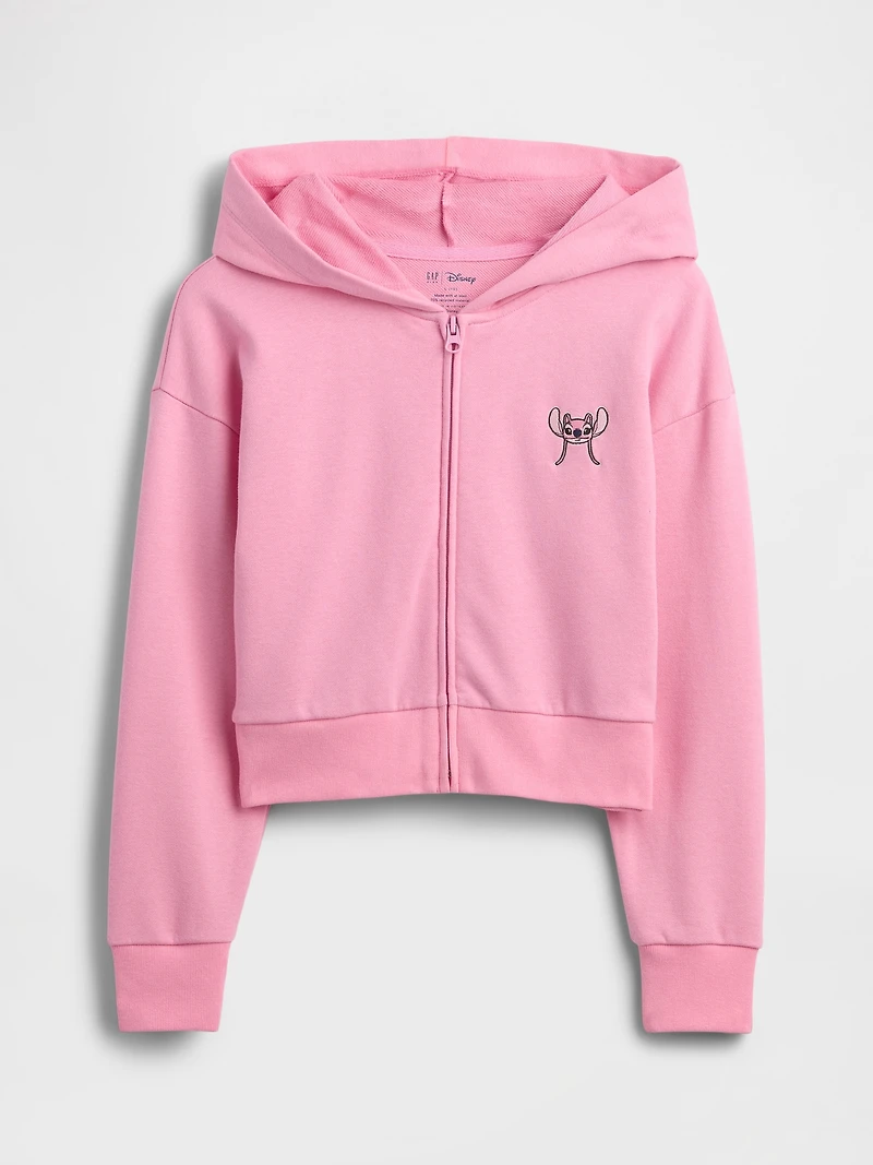 Lilo & Stitch Kids French Terry Crop Zip Hoodie