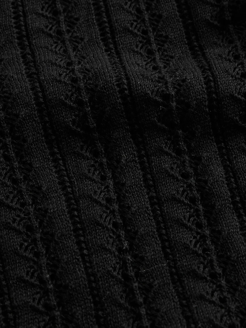 100% Cotton Pointelle Cardigan
