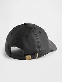 Vegan Leather Baseball Hat