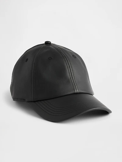 Vegan Leather Baseball Hat