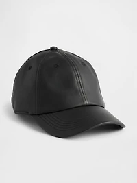 Vegan Leather Baseball Hat