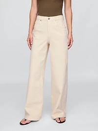 High Rise Stride Wide-Leg Jeans