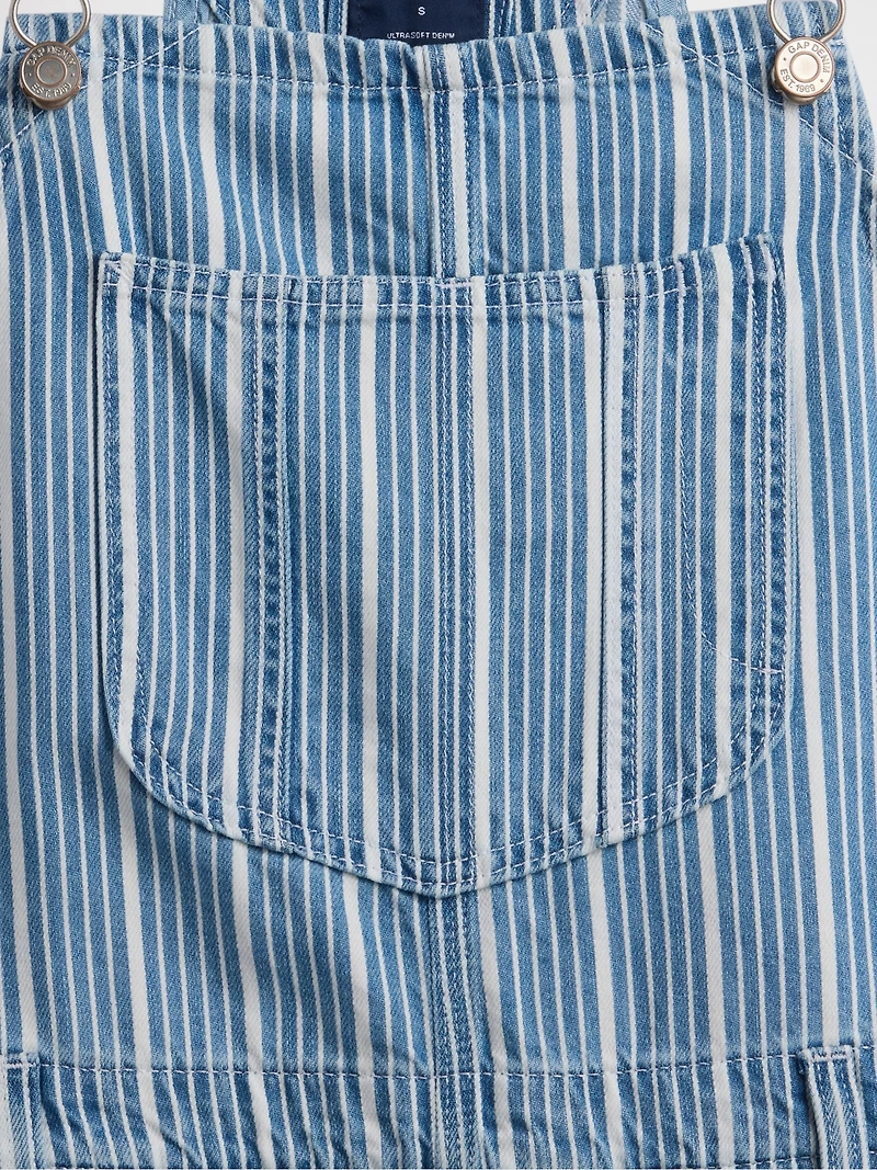 UltraSoft Denim Stripe Shortalls