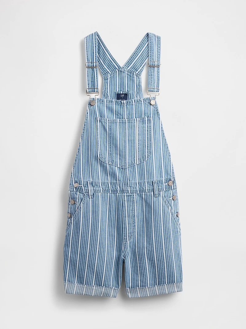 UltraSoft Denim Stripe Shortalls