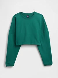 French Terry Oversized Crop Sweatshirt