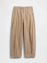 Mid Rise Barrel Parachute Pants