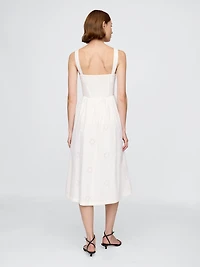 Eyelet Scoop Neck Dress