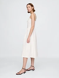 Eyelet Scoop Neck Dress