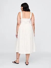 Eyelet Scoop Neck Dress