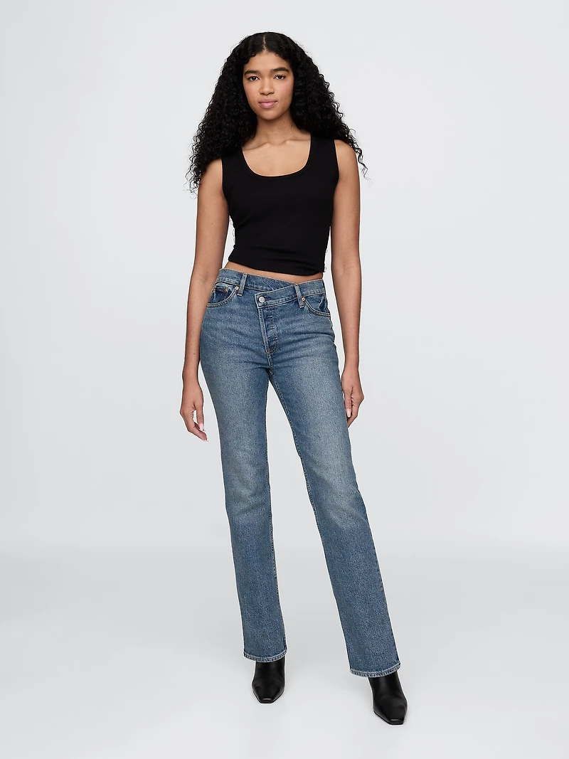 High Rise Crossover '90s Slim Straight Jeans