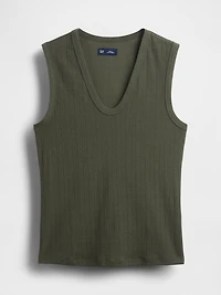 Sheer Modern Rib Tank Top
