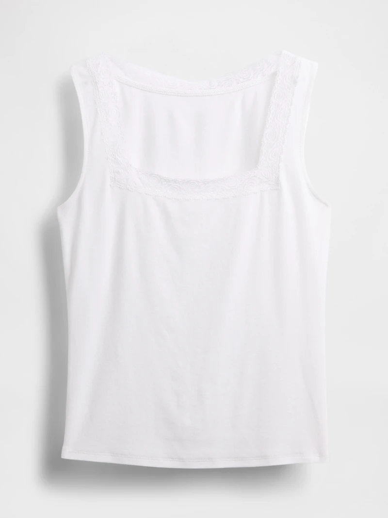 Lace-Trim Tank Top
