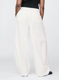 Mid Rise Barrel Parachute Pants