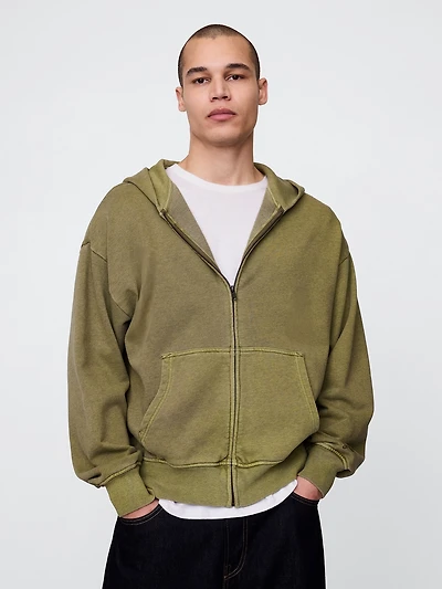 Heavyweight French Terry Oversized Zip Hoodie