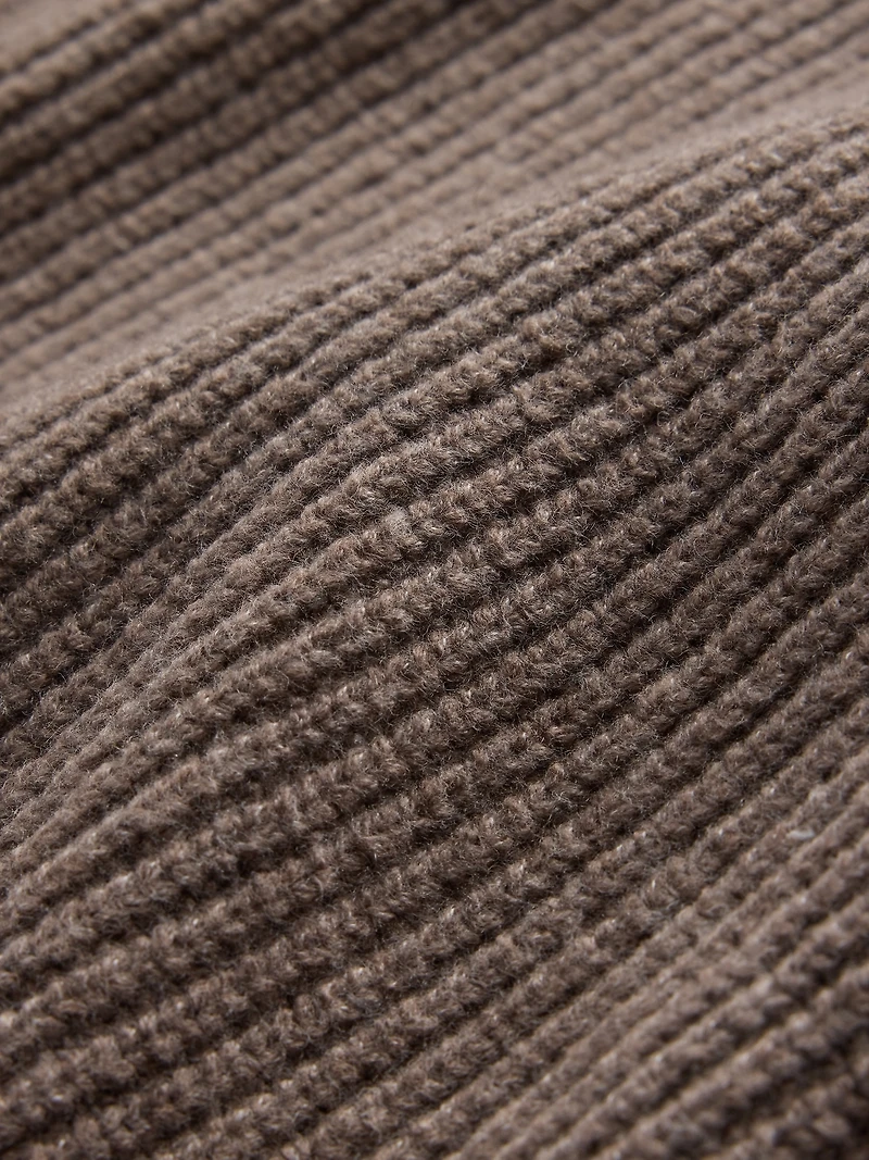 CashSoft Shaker-Stitch Boyfriend Sweater