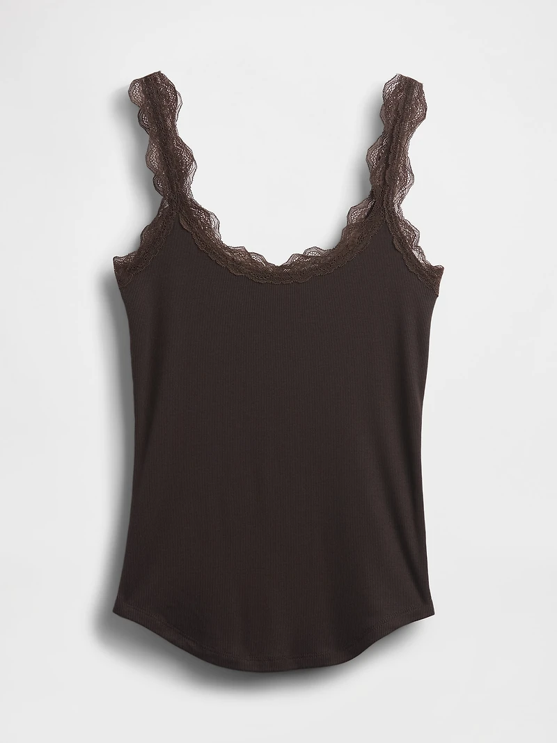 Mini Rib Lace PJ Tank Top