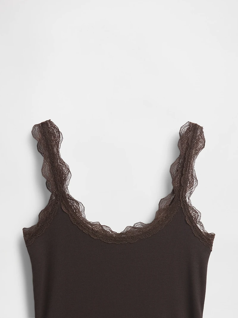 Mini Rib Lace PJ Tank Top