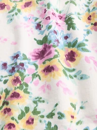 High Rise Floral Barrel Jeans