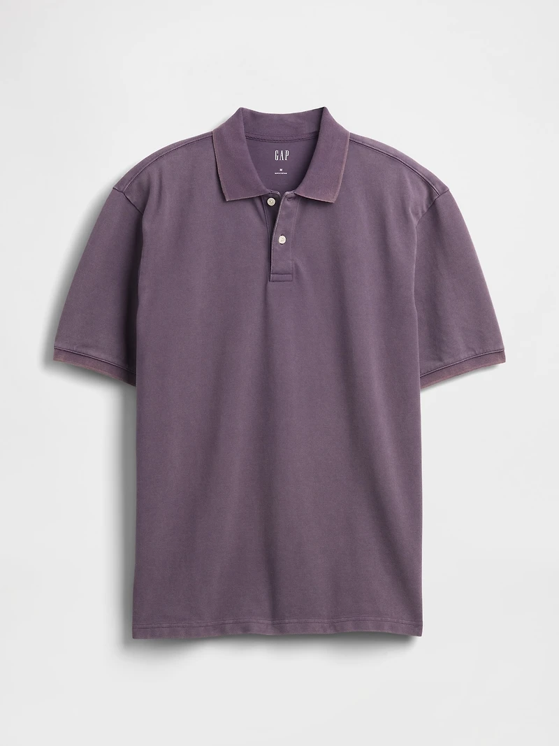 Relaxed Pique Polo Shirt