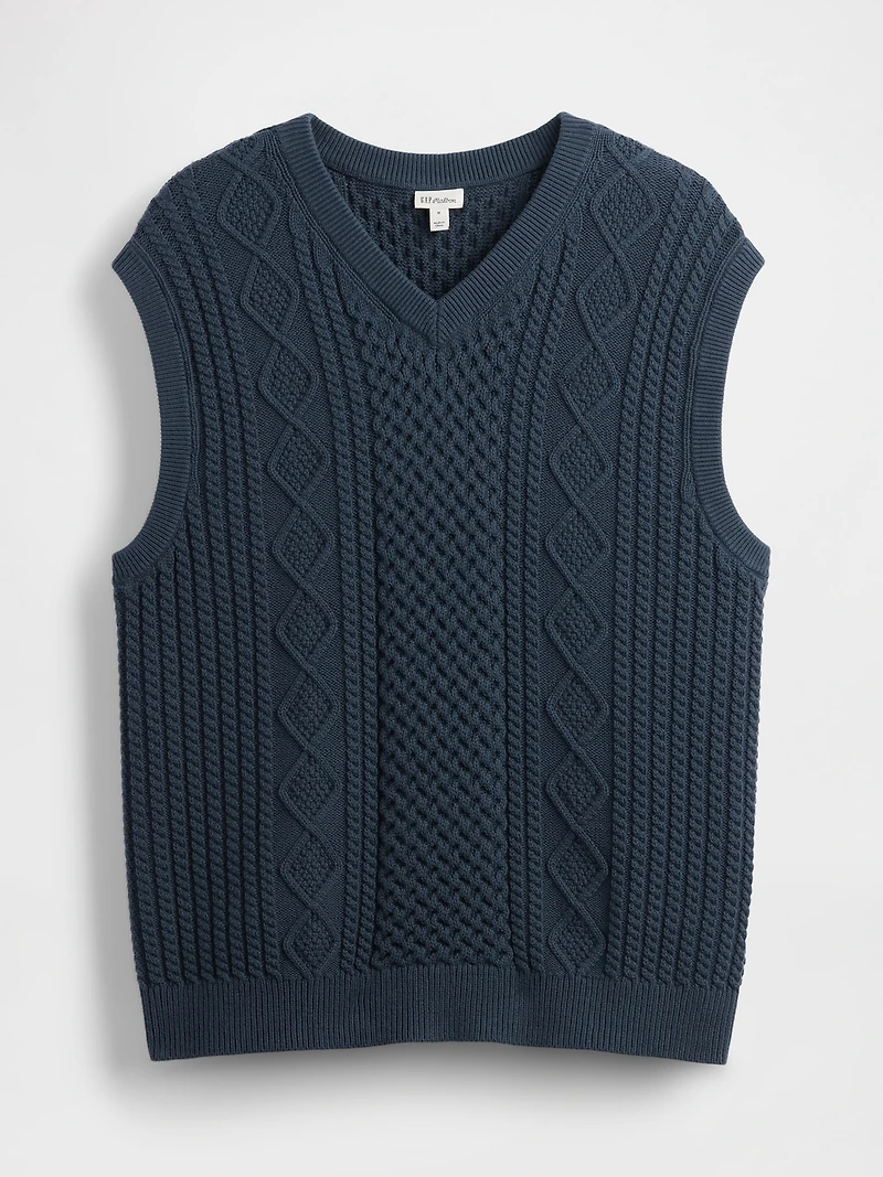 Gap × Malbon Cable-Knit Sweater Vest