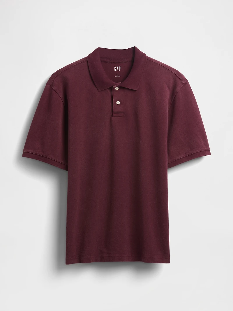 Relaxed Pique Polo Shirt