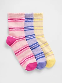 Kids Stripe Crew Socks (3-Pack)