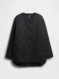 Recycled Lightweight Oversized Quilted Liner Jacket