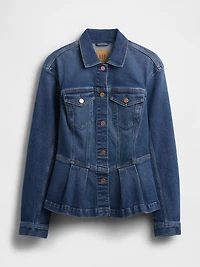 Denim Peplum Jacket
